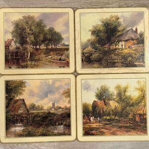 Vintage- Clover Leaf - 4 Table Mats Rural Britain Scenes In Box
